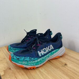 HOKA WOMEN'S SPEEDGOAT 6 TRAIL RUNNING SHOES - MIDNIGHT/METEOR Sz 7.5 B